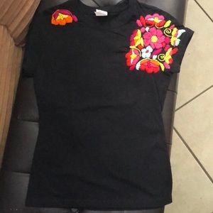 Black Embroidered Shirt